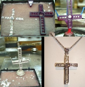 custom diamond cross pendant